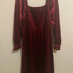 Elegant Velvet Long Sleeve Dress